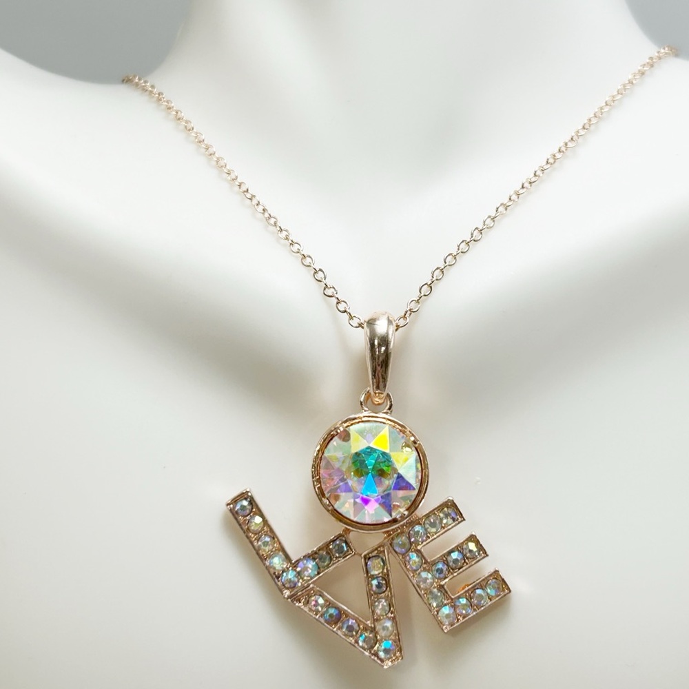 Rose‎ Gold Love Pendant Necklace